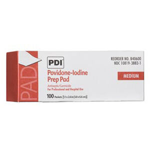 PDI PVP IODINE PREP PAD - M 10/100